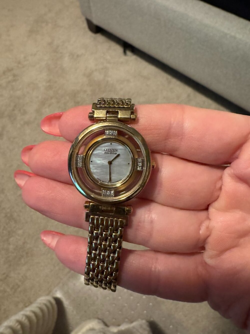 Citizen Eco Drive with Gold and Diamonds on Bezel